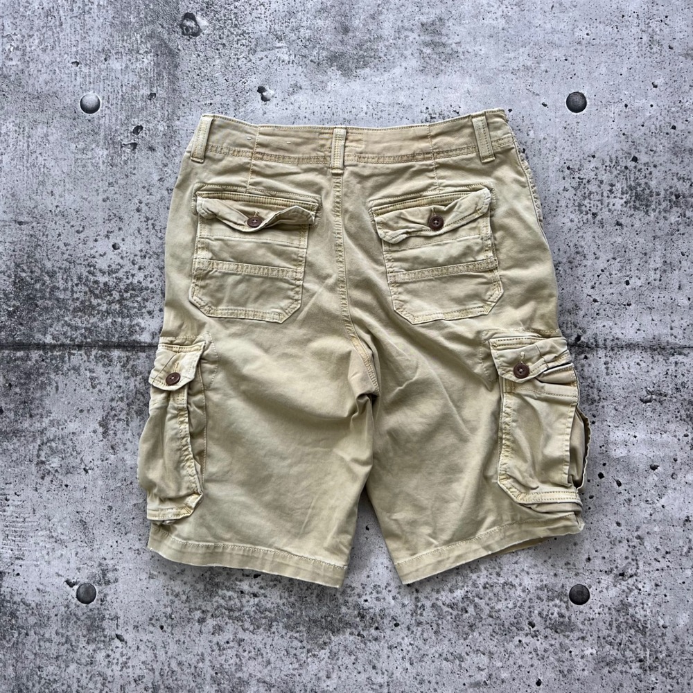 American Eagle Shorts Mens 30 Khaki Tan Cargo Long Utility Outdoors Gorpcore Y2K - Picture 2 of 5